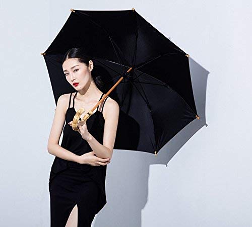 Preisvergleich Produktbild GONGFF Regenschirm Handmade Malacca Rattan Bambus Regenschirm Skillet Business Regenschirm British Retro Unisex Sunny Umbrella Sonnenschirm