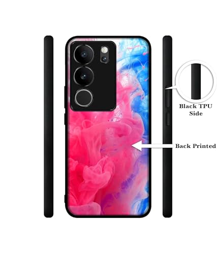 Image of Fractal Paint Design Premium 2D Printed Metal Back Case Cover for Vivo V29 5G / V29 Pro 5G