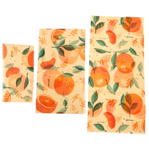 GLEAVI Bienenwachstücher Aus Bio Baumwolle Wiederverwendbare Lebensmittelverpackung Natürliche Frischhaltefolie Für Obst Käse Und Brot Waschbar Umweltfreundlich 3 Stück