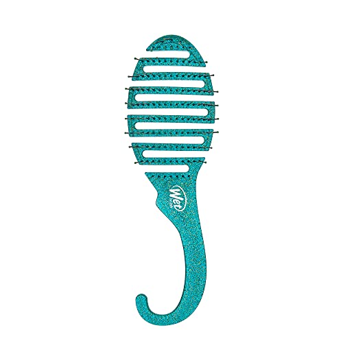 Wet Brush Hair Brush Shower Detangler - Green Glitter - Exclusive Ultra-soft IntelliFlex Bristles - Minimizes Pain And Protects Against Split Ends and Breakage - For Women, Men, Wet And Dry Hair