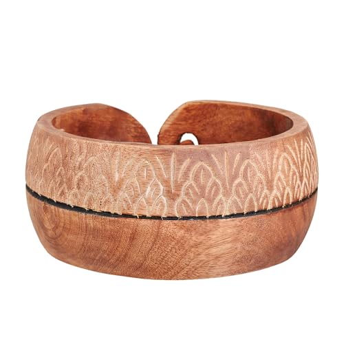Image of Mothers Day Gifts Wooden Yarn Bowl Knitting Bowl Large Crochet Yarn Holder YB02 Handmade Crocheting Accessories and Supplies Organizer 7 x 3 (Design 5)