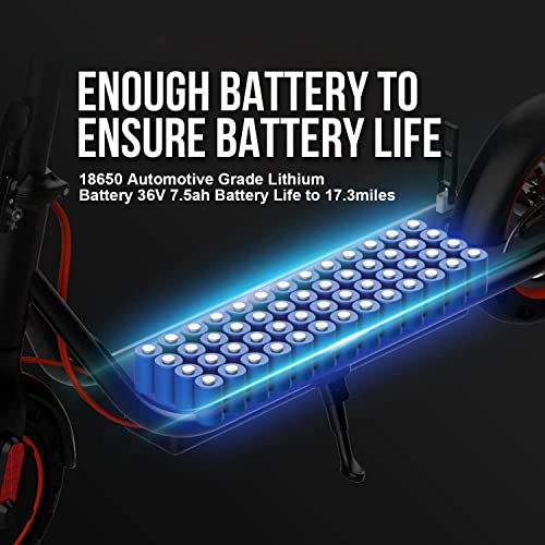 Electric Scooter 450W Powerful Motor,19Mph Speed And 8.5” Honeycomb Solid Tires,Anti-Theft Lock,Wide Deck Portable & Folding E Scooter For Adults #TOP4