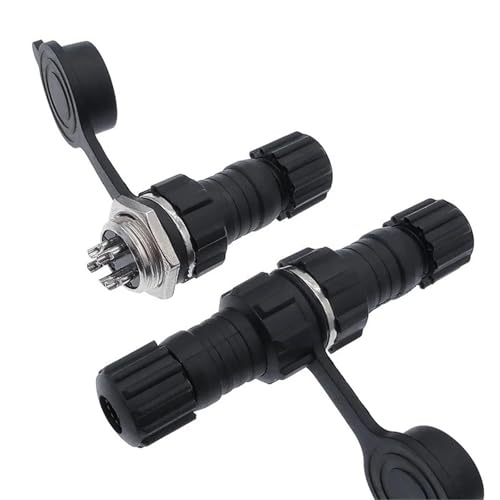 Conector de aviación GX16 3 pines M16 con tuerca trasera y acoplamiento macho hembra