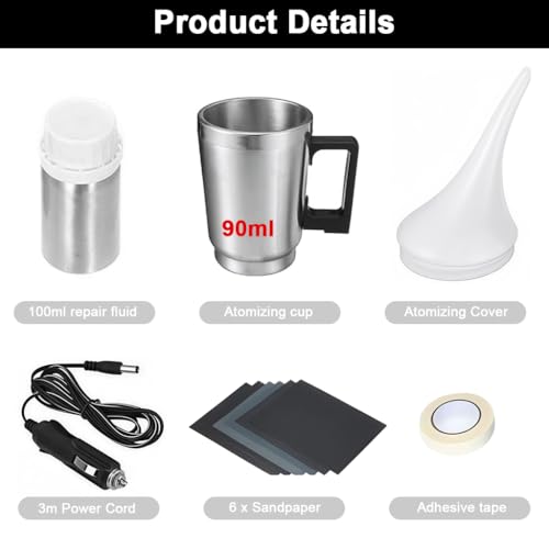 Image of STHIRA Headlight Restoration Repair Kit, 90ml Car Headlamp Lens Cleaner & Polishing Accessories Tool Kit for Removing Oxidation, Yellowing, Scratches and Restoring Clarity