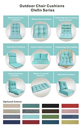 Bossima Patio Furniture Cushions Comfort Deep Seat Glider Loveseat Cushion Indoor Outdoor Seating Cushions Light Blue #TOP6