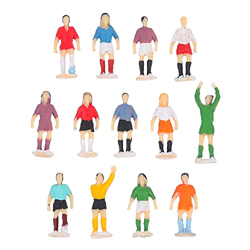 FOMIYES 1 Sets 13pcs 1: 87 HO Escala Modelos Personas Set Pequeño Futbolista Figura De Pie Trenes Personas Miniatura Paisaje Diseño Para Microlandscape