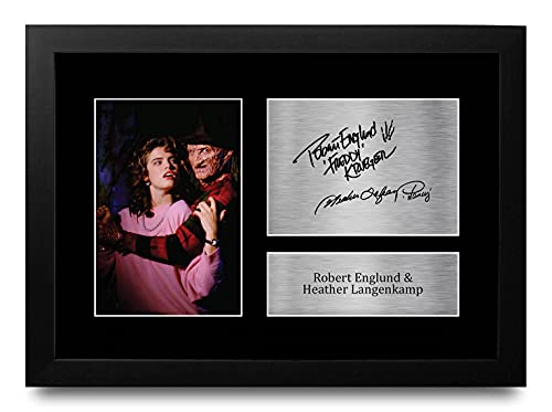 Photo Nightmare on Elm Street autographe imprimé Robert Englund en cadre A4
