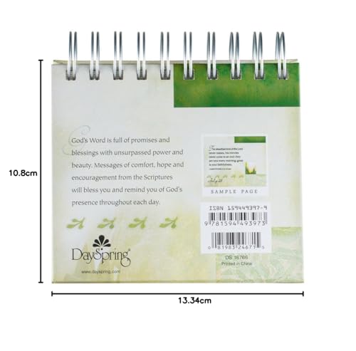 DaySpring Promises and Blessings, DayBrightener Perpetual Flip Calendar, 366 Days of Inspiration (16766)