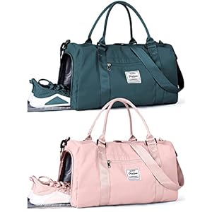 Travel Gym Duffel Bag with Shoes Compartment and Wet Pocket – For Men and Women