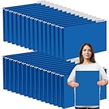 Dispowreath 11 x 17 Extra Large Hanging File Folders for Filing Cabinet Organizer Heavy Duty Expanding Hang Folders 1/5 Cut Adjustable Clear Plastic Tabs Includes Rod(Blue,30 Pack)