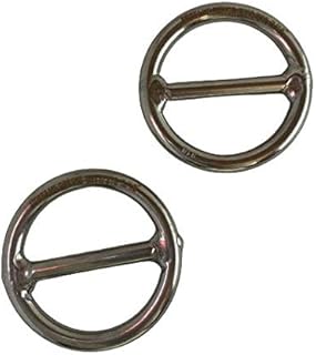 US STAINLESS 2 Pieces Stainless Steel 316 (8mm x 50mm) Round Ring Welded with Cross Bar Marine Grade