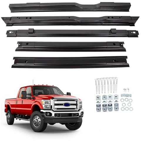 KUAFU Long Bed Crossmember Kit 8ft Compatible with 1999-2018 Ford F250 F350 2008-2016 Ford F450 Long Truck Floor Support Replacement for BC3Z9911215A/ YC3Z9911215BA Cover