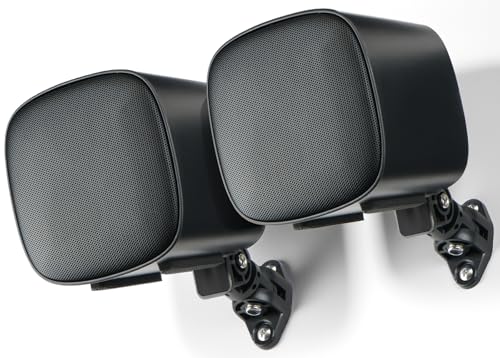 Saiyin Passive Bookshelf Speakers for Home Theater Surround Sound System, Stereo Speaker with Waterproof and Wall-mounting Kit, Needs Amplifier or Receiver to Operate, One Pair