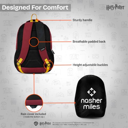 Image of Nasher Miles x Harry Potter Backpack | Polyester Laptop Backpack 35L | Ideal for School, College, Office & Travel | Men, Women, Boys, Girls