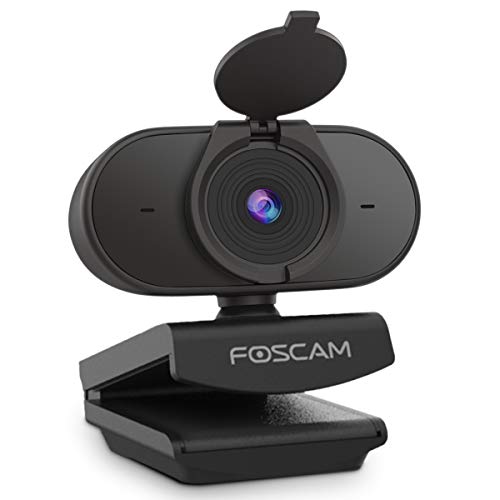 FOSCAM 1080P USB Webcam with Dual Microphones, Live Streaming HD ComputerÂ Web Camera with Privacy Cover for Video Conferences, Recording, Plug and Play, Noise Reduction, W25
