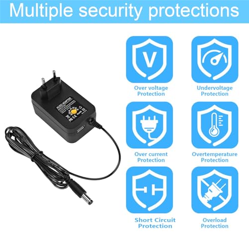 30W Universal Netzteil AC DC 3V 4.5V 5V 6V 7.5V 9V 12V 2.5A Netzteil, Multi Voltage Adapter mit 5V 2A USB Port und 10 DC Steckern für LED Streifen Haushalts Elektronik Haushaltselektronik,2500mA Max – Bild 5