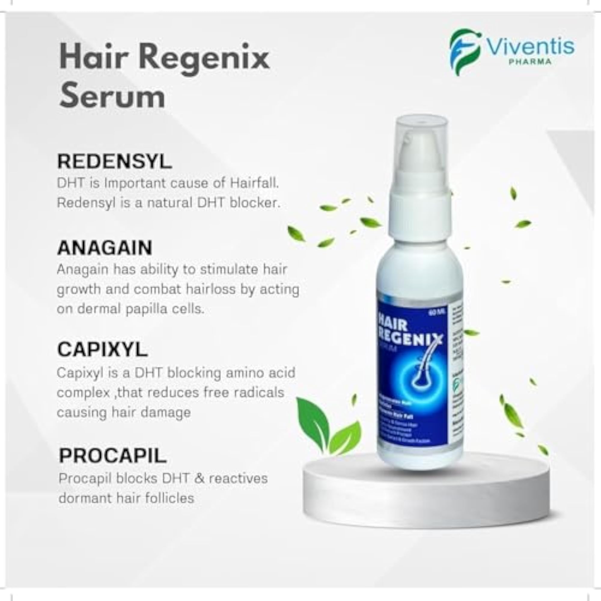 Hair Serum for Growth & Fall Control, Pack of 5