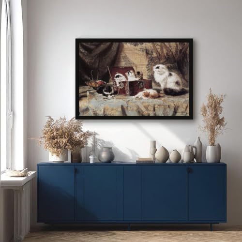 Impression sur toile Henriette Ronner Knip 20x30 cm décor de bureau - 4