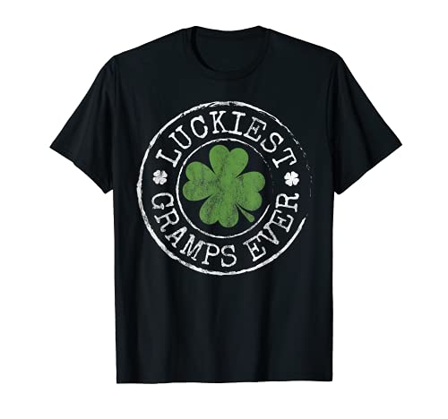 Homme Luckiest Gramps Ever Trèfle porte-bonheur pour grand-père St Patrick T-Shirt