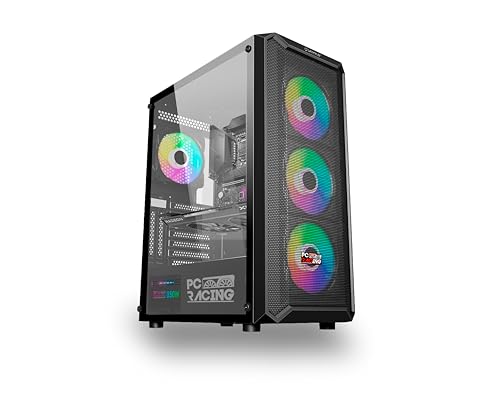 PC RACING – PC Gaming AMD Ryzen 9 5900X 4.8GHz | 32GB RAM | 1TB M.2 + 2TB HDD | RTX 4060 Ti | Windows 11 Pro | Ordenador de sobremesa | PC Gamer
