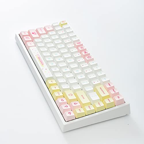 Yunzii Macaron 84 84-Key Rgb Hotswap Wired Mechanical Gaming Keyboard With Pbt Dye-Subbed Keycaps For Mac/Win/Gamers (Gateron Yellow Switch,Macaron) #TOP1