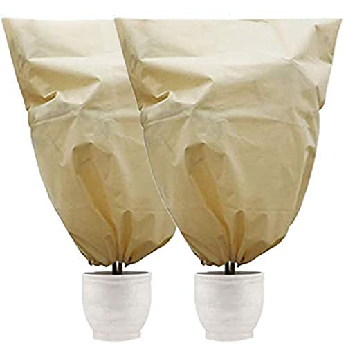 OLT-EU Winterschutz für Pflanzen, 2Pcs Kübelpflanzensack Pflanzenschutzsack Pflanzenschutzhaube Frostschutz Schutzhaube Cover