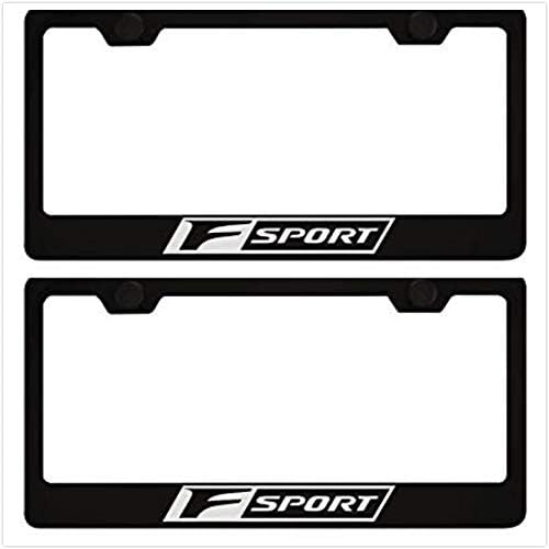 Qptimum Black F-Sport Racing Stainless Steel License Plate Frame Cover for Lexus F Sport (2)