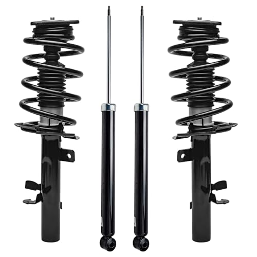 Image of Detroit Axle - 4pc Struts Shock Absorbers Kit for 14-19 Ford Escape, 2 Front Struts w /Coil Spring 2 Rear Shocks Absorbers 2014 2015 2016 2017 2018 2019 Replacement Suspension