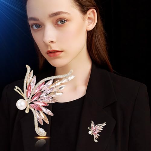 Image of Animal Brooch for Women Girls 18k Gold Plated Animal Brooch Pin Rhinestone Animal Brooch Lapel Pin Jewelry Thanksgiving Day Birthday Wedding Gifts for Mom Wife