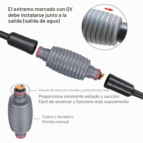 Miniatura 8 de Boxtech Cambio De Agua Del Tanque De Peces,Limpiador De Arena De La Bomba Del Cambiador De Agua Del Sifón Del Vacío Del Acuario,Aspiradores De Fondo Para Acuarios