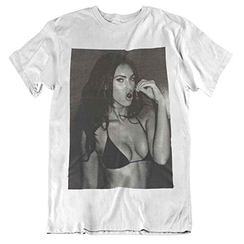 HOPE & FAITH Unisex Megan Fox T-Shirt Short Sleeve Mens Womens M Brown