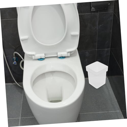 Brosse WC avec support carré en céramique mate antidérapant compact