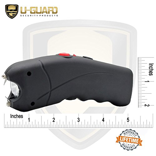 Best Self Defense Weapons Kit - Electric Stun Gun Flashlight Personal Safety Alarm Combo With Pepper Spray Keychain , Includes A Rechargeable Stun Gun And Pocket Oc Pepper Spray (Black) #TOP5