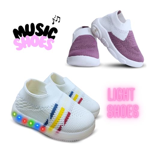 Image of Kids Trending Slip-On Shoes Combo, Pack of 2 (Light Shoe + Musical Shoe)