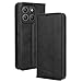 Kukoufey Compatible with Honor X7d Phone Cases,Flip Leather Wallet Cover Compatible with Honor 400 Smart 5G LGN-NX1 Protective Case Black