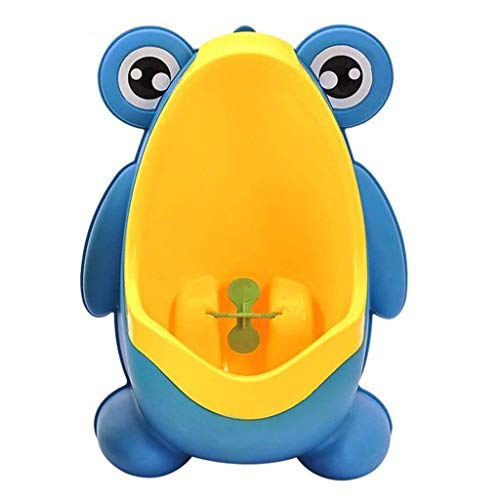 Urinoir de formation de pot de bébé d'urinoir, pot d'urinoir d'enfants avec la cible tourbillonnante, urinoir de formation de toilette de grenouille drôle mignonne d'enfants de pot pour des garçons