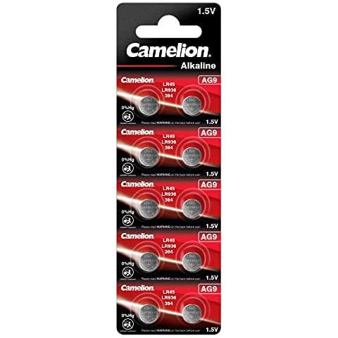 Pilas de botón AG9 Camelion sin Mercurio, alcalinas, 10 unidades Cover
