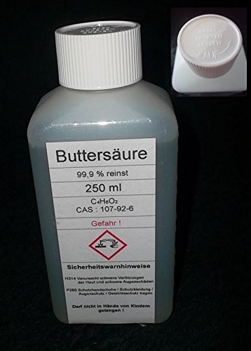250 ml Buttersäure 99 9% (Butansäure) reinst-Angelsport für Fischduft Boilis