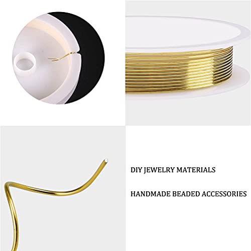 image for Pimoys 3 Pack 26 Gauge Jewelry Copper Craft Wire,Tarnish Resistant Jew