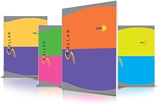 YOUVA Navneet Stellar | Soft Bound Long Book | 21cm X 29.7 cm | Single Line | 172 Pages | Pack of 4