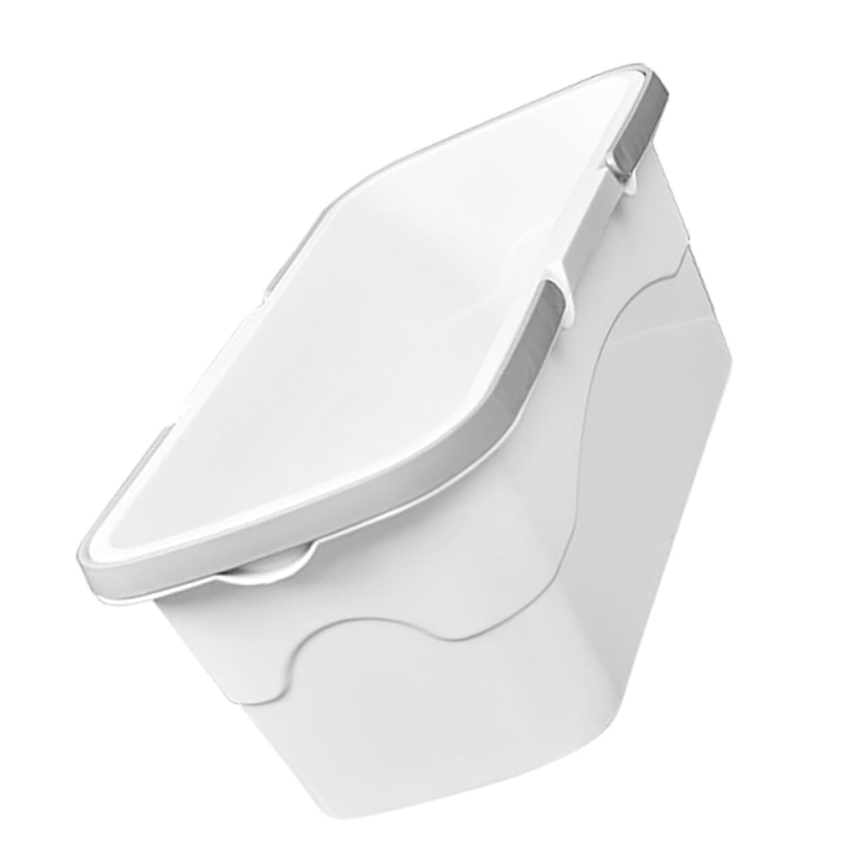 Cubo de Fregona Plana Blanco de Plástico PP con Orificio de Drenaje | Sistema de Escurrido, Evita Vuelcos y Protege las Manos del Agua Sucia, Uso Doméstico con Mopa Plana Color Aleatorio