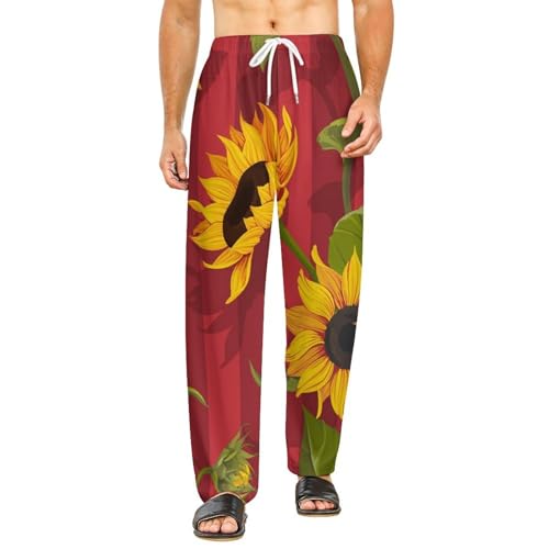Bas de pyjama femme long Tournesol avec poches confort taille S