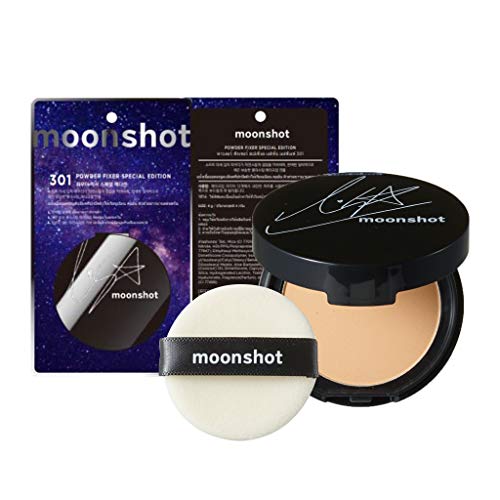 [moonshot] Powder Fixer 4g 2 Colors - Long Lasting Sebum Control & Poreless Micro Powder Pact, Fixed Makeup for Oily Skin (301 Sand Beige)
