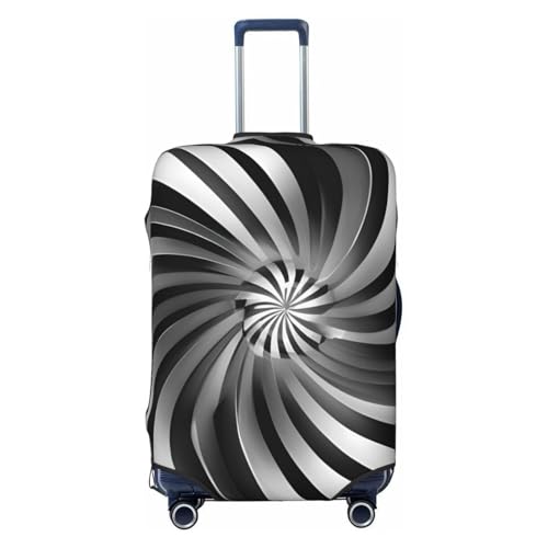 Optical Spin Illusion Print Fashionable Suitcase Cover Personalized Luggage Protector for Travel and Business
