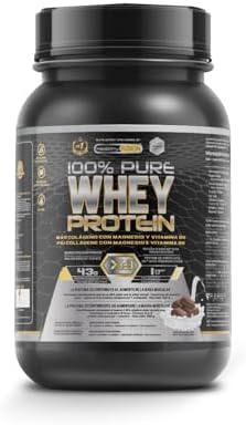 Whey Protein | Proteina Whey pura con Collagene + Magnesio | Migliora i tuoi allenamenti | Protegge e aumenta la massa muscolare | 1000g di proteina (Cioccolato) Generico - integratore