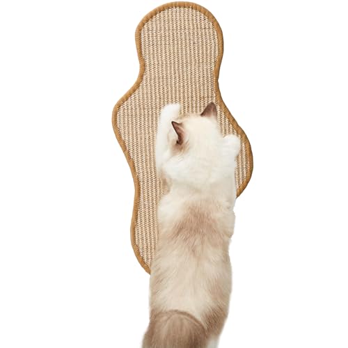 Sisal Cat Scratcher Mat with Sticky Tapes, 23.6" x 11.8"