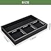 GORESE Faux Leather Valet Tray for Men, Stackable Jewelry Trays Drawer Organizer Tray Nightstand Organizer for Men, EDC Tray for Key, Wallet, Sunglass, Watch, Coin, Phone, Cologne - Black