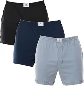 Kit 3 Cuecas Samba Canção Masculina, 100% Algodão, com Abertura Frontal Keeper
