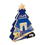 Lindt - Mini Sapin CHAMPS-ÉLYSÉES Assorti - Assortiment de Chocolats au Lait - Praliné, Onctueux - Idéal pour Noël , 40g