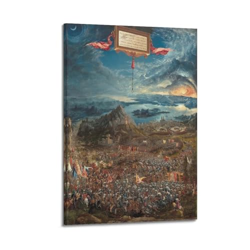 Poster Bataille d'Alexandre par Albrecht Altdorfer - Impression d'art moderne en 50x75 cm